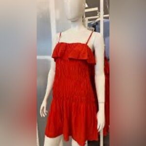 Women’s Drop Waist Ruffle. Mini A -Line Dress - Future Collective. Size Small